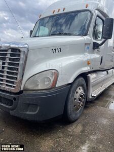 2011 Freightliner Cascadia 125 Sleeper Cab Semi Truck and 2000 45' Fontaine Flatbed Trailer.