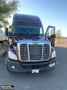 Used 2015 Freightliner Cascadia Sleeper Cab Semi Truck.