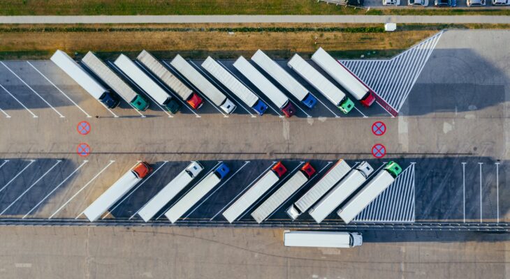Semi Truck Fleet (Top View)